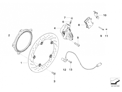 Sensor abs delantero BMW F800 ST 800 2006-2008  recambio moto