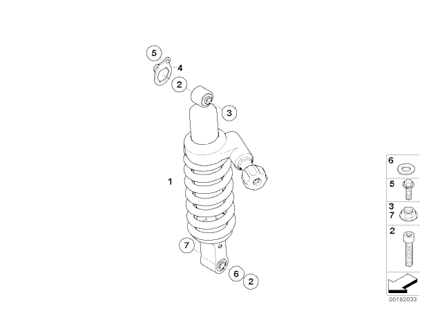 Amortiguador  Bmw G 650 Xcountry 2006 - 2007