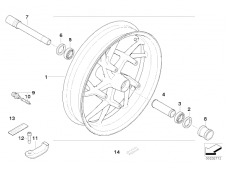 Eje rueda delantera  Bmw F800R 800 cc 2006 - 2014