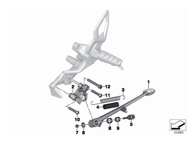 Soporte pata cabra Bmw F800R 800 cc 2006 - 2014