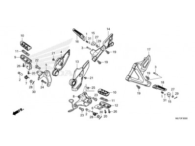 embellecedor talonera derecha Honda NT 1100 DTC 2022 - 2023