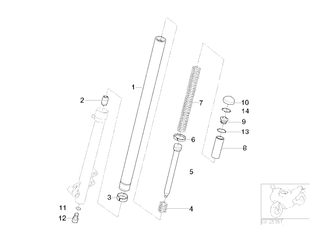Muelles horquilla sueltos Bmw F650 GS 2008 - 2012