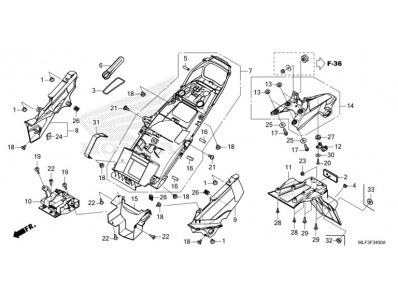 Embellecedor soporte estribera izquierda Honda NT 1100 DTC 2022 - 202