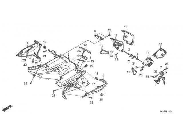 Contraescudo Honda silver wing 600 2010-2015