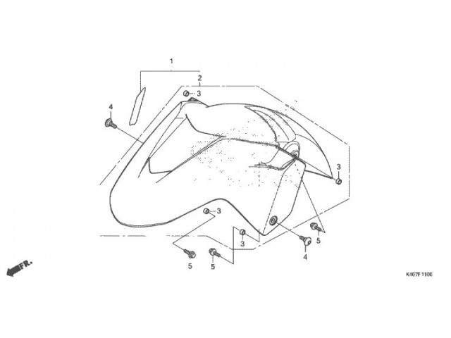 Aleta delantera Honda Forza 125i 2015 - 2016