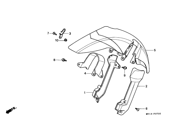 Aleta delantera Honda africa 750 1992 - 1994