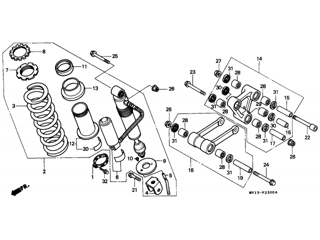 Vieletas HONDA AFRICA 750 1992-1995  recambio moto