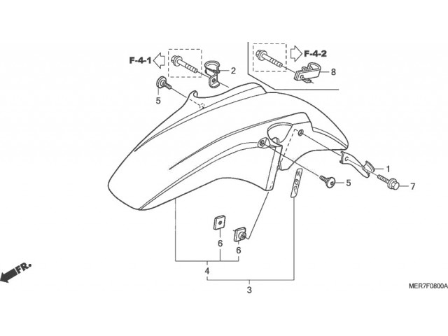 Aleta delantera Honda CBF 600 S abs 2007 - 2010