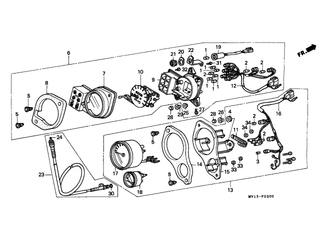 Reloj temperatura Honda africa 750 1992 - 1994