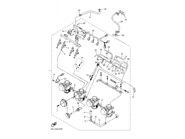 Regulador de presión de gasolina Yamaha r6 600 cc 2005 - 2005