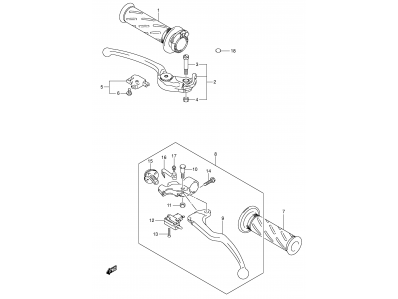 Interruptor maneta embrague Suzuki gsx 750 r 2004 - 2005