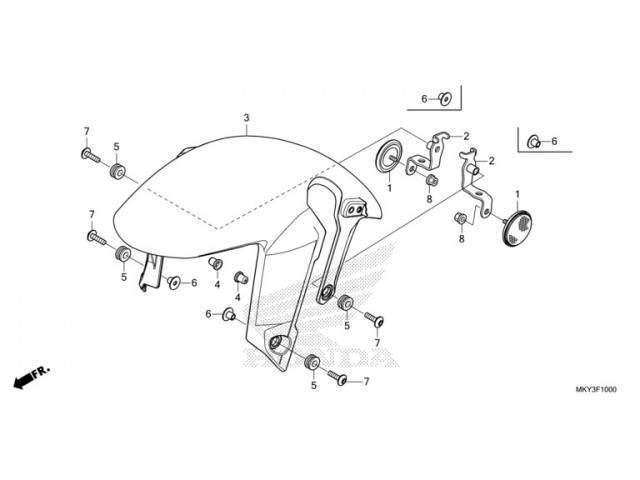 Aleta delantera Honda CB650 R 2021- 2023