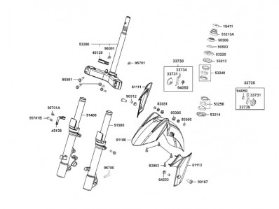 Aleta delantera Kymco Super Dink 350I ABS 2015 - 2018