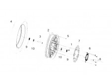 Corona abs trasera Sym CRUISYM 300 E5 TCS 2021 - 2023