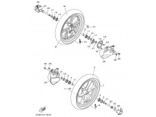 Eje rueda delantera Yamaha Tricity 125 2014 - 2016