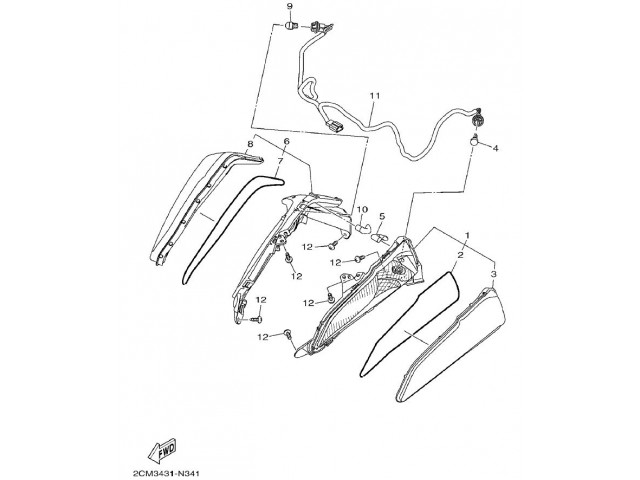 Intermitente delantero izquierdo Yamaha Tricity 125 2014 - 2016