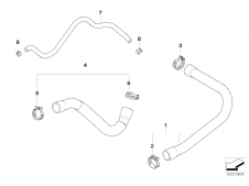 Tubos metalicos agua radiador Bmw s1000 rr 2009 - 2012