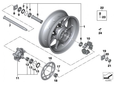 Tensor basculante Bmw S1000RR 2009 - 2012