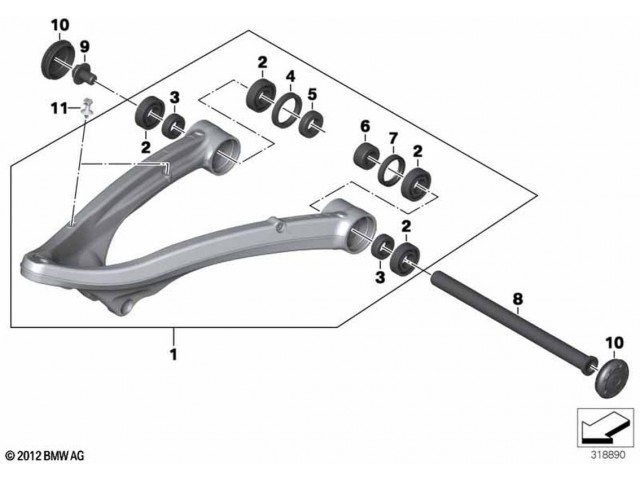 Basculante delantero horquillas Bmw R 1250 GS Adventure 2021 - 2024
