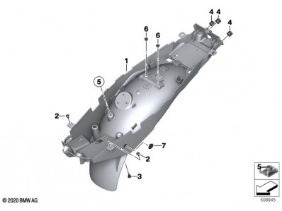 Aleta pase rueda superior Bmw R 1250 GS Adventure 2021 - 2024