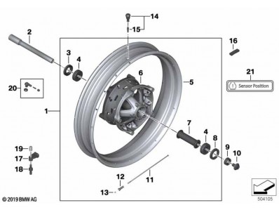 Sensor presion neumaticos Bmw R 1250 GS Adventure 2021 - 2024