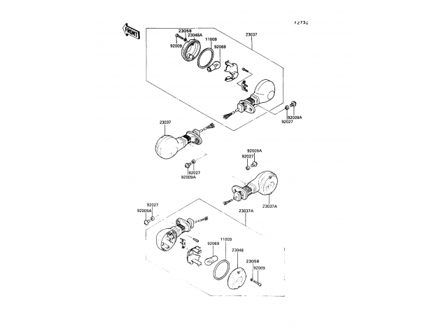 Intermitente delantero izquierdo o derecho Kawasaki vulcan 750 1986-1