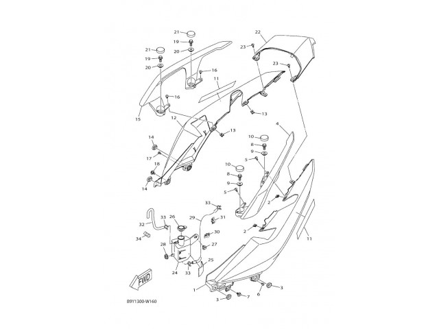 Asidero colin derecho Yamaha XMAX 125 2022 - 2024