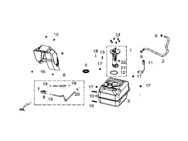 Válvula de corte gasolina Sym Joymax 300i GTS 2012 - 2015