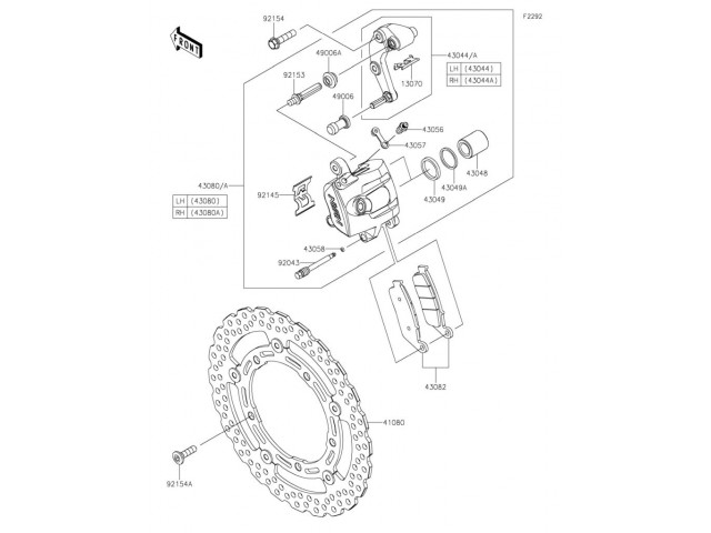 Disco freno delantero Kawasaki Ninja 650 2021 - 2022