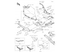 Cacha derecha Kawasaki Ninja 650 2021 - 2022
