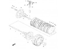 Embrague discos juego Hyosung Aquila i 650 2007-2014