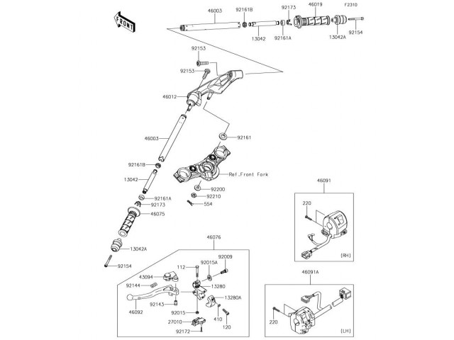 INTERRUPTOR MANETA EMBRAGUE Kawasaki z900 E 2020 - 2021