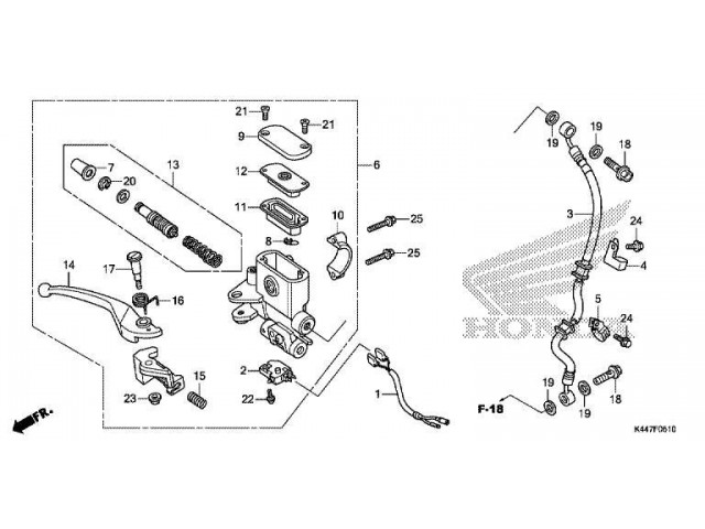 Latiguillo freno delantero Honda Vision 110 2017 - 2020