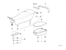 Correa asiento pasajero Bmw R100 R Classic 1991- 1996