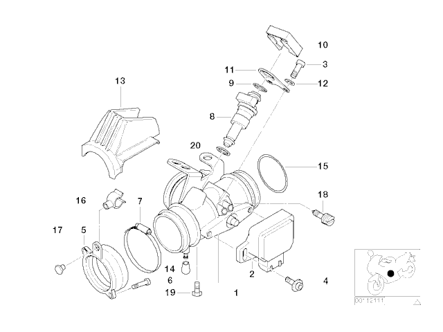 Sensor posición mariposas Bmw r1150 r 2000 - 2005