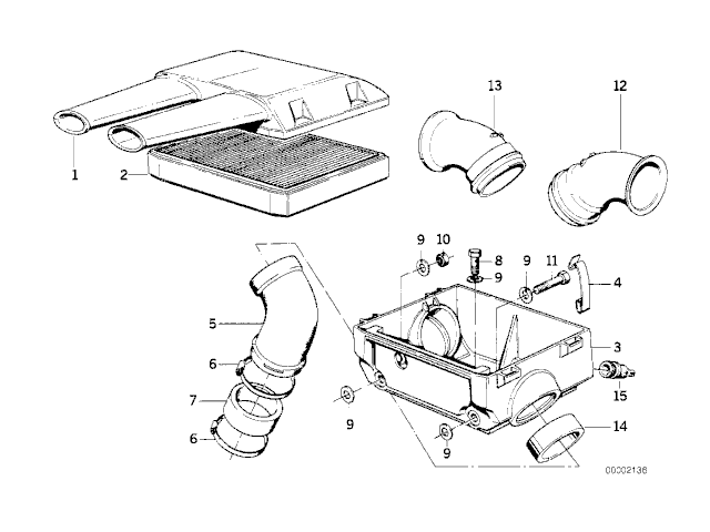 Toma caja filtro aire izquierda Bmw R100 R Classic 1991- 1996
