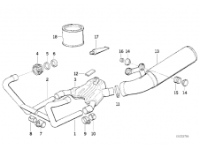 Colector izquierdo Bmw R100 R Classic 1991- 1996