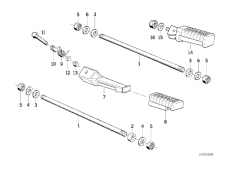 Estribera trasera derecha Bmw R100 R Classic 1991- 1996
