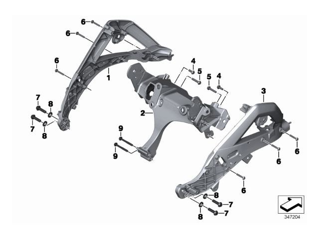 ARAÑA CENTRAL CARENADO SUPERIOR Bmw r 1200gs lc 2013 - 2018