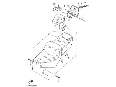 Caja herramientas Yamaha virago 1100 1985-1995