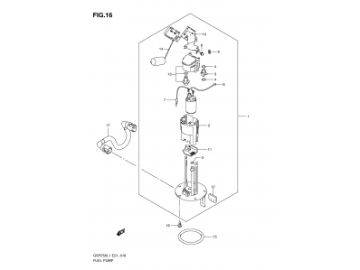 Aforador Suzuki GSR 750 2011 - 2016