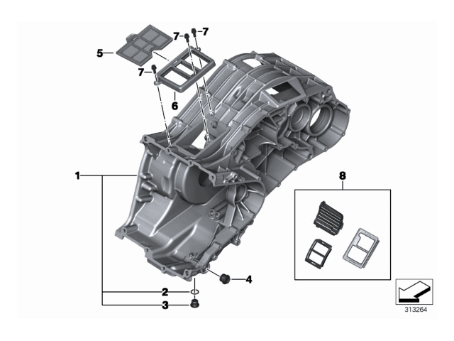 Carter izquierdo Bmw c 650 gt 2011 - 2015