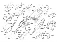 Aleta pase rueda inferior Kymco AK 550 2017 - 2021