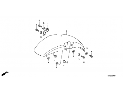 Aleta delantera Honda vtr 250 2009-2013