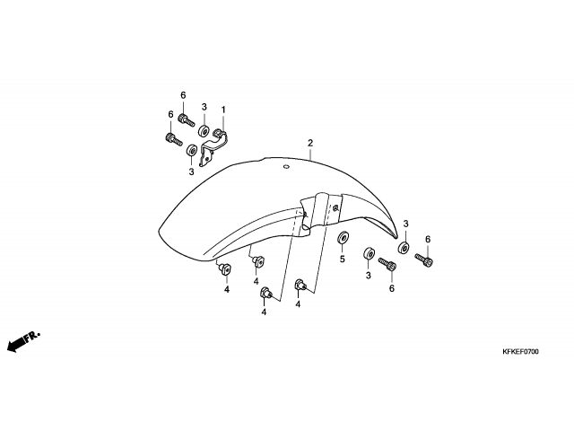 Aleta delantera Honda vtr 250 2009-2013