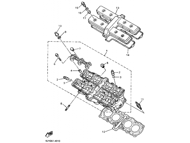 Culata completa Yamaha Thundercat 600 1996 - 2003