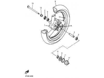 Rueda delantera Yamaha Thundercat 600 1996 - 2003