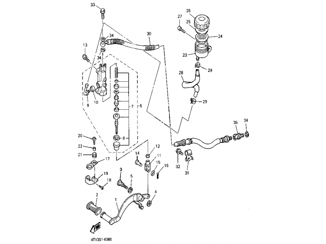 Bomba freno trasero Yamaha Thundercat 600 1996 - 2003