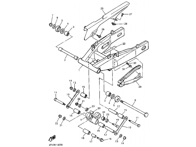 EJE BASCULANTE Yamaha Thundercat 600 1996 - 2003
