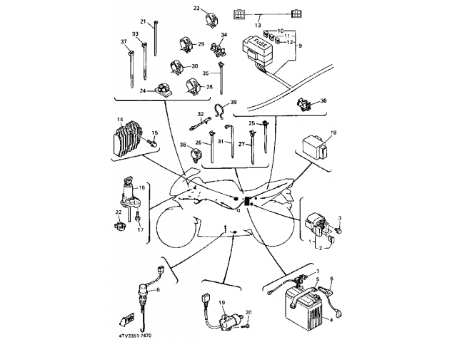 Interruptor freno trasero Yamaha Thundercat 600 1996 - 2003
